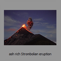 ash rich Strombolian eruption